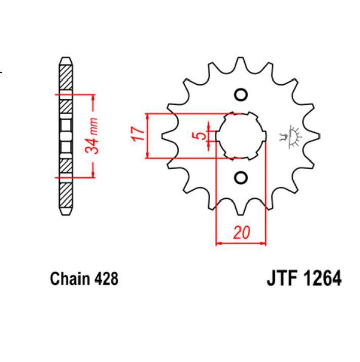 JT Sprocket Front JTF1264 15T