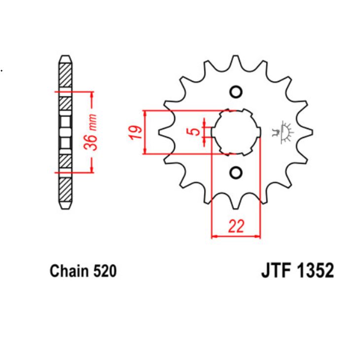 JT Sprocket Front JTF1373 17T