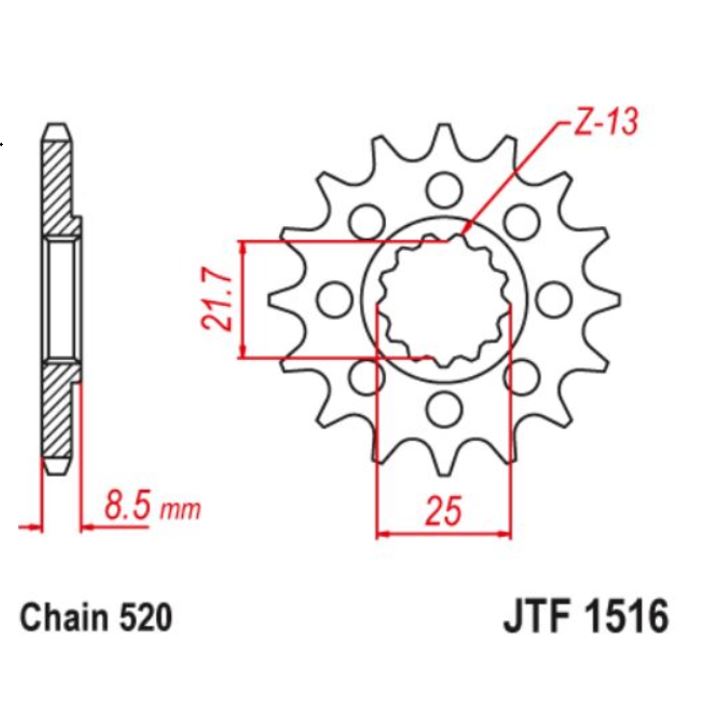 JT Sprocket Front JTF1516 16T