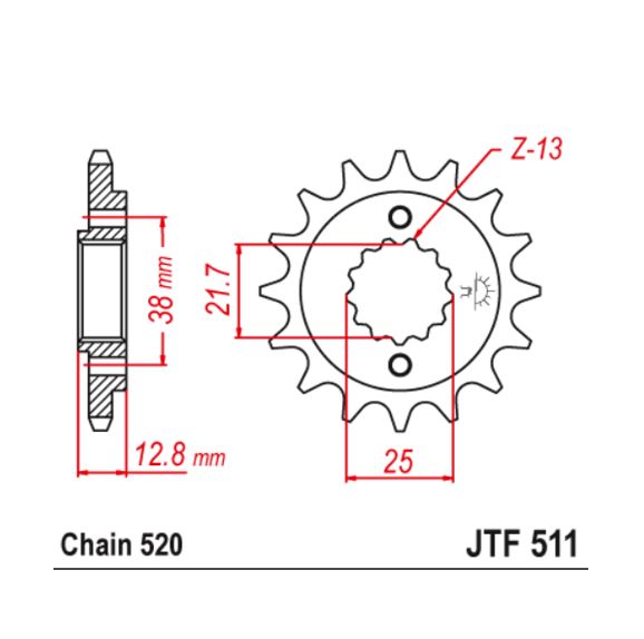 JT Sprocket Front JTF1591 16T