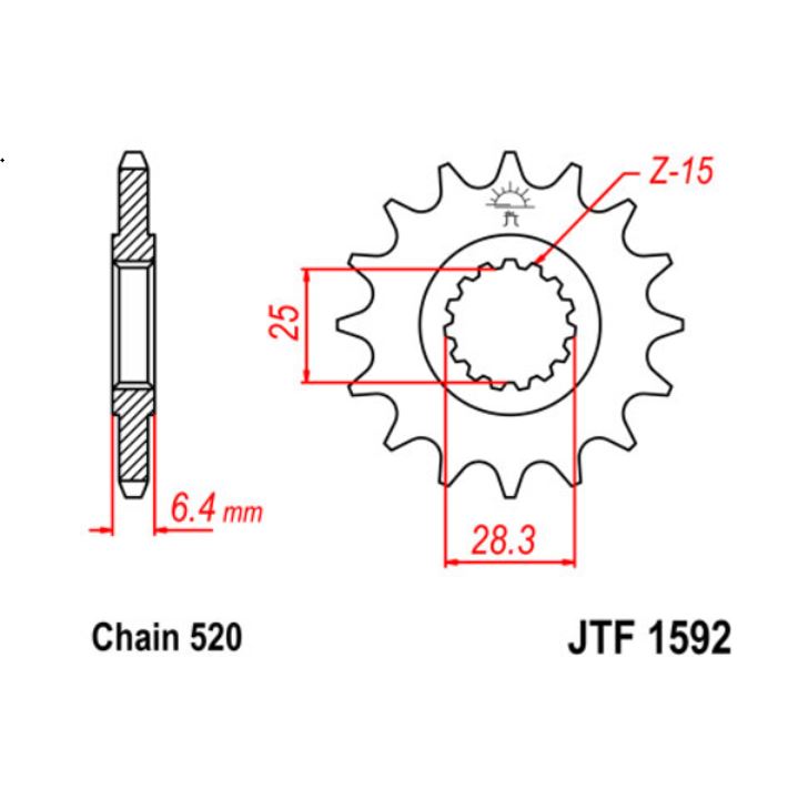 JT Sprocket Front JTF1592 14T