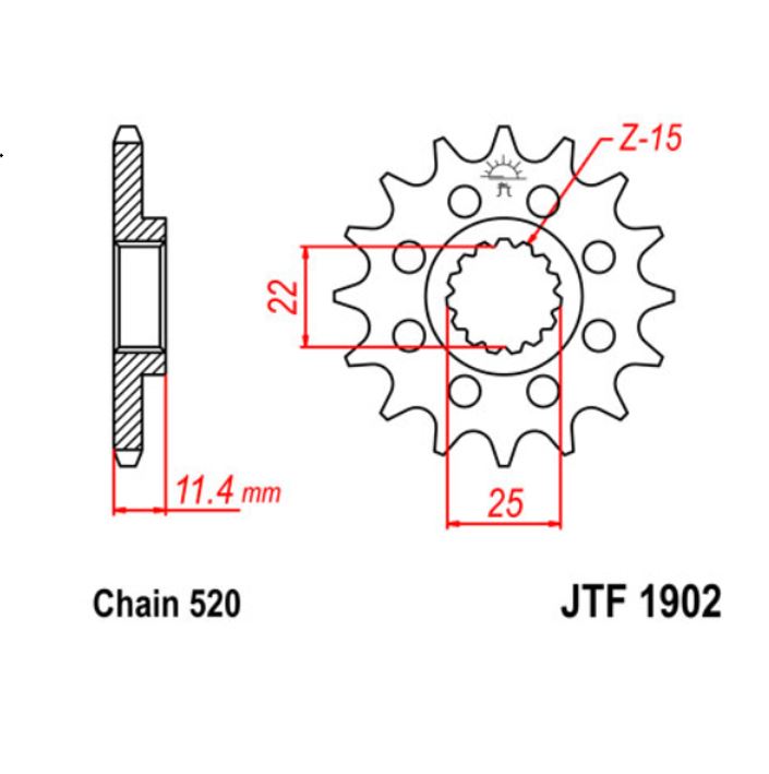 JT Sprocket Front JTF1902 15T