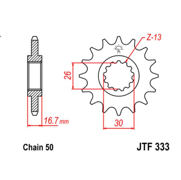 JT Sprocket Front JTF333 16T