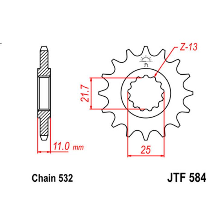 JT Sprocket Front JTF511 16T