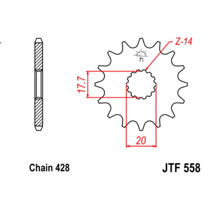 JT Sprocket Front JTF513 14T