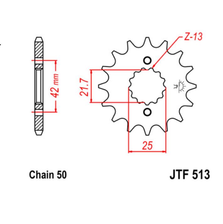 JT Sprocket Front JTF513 17T