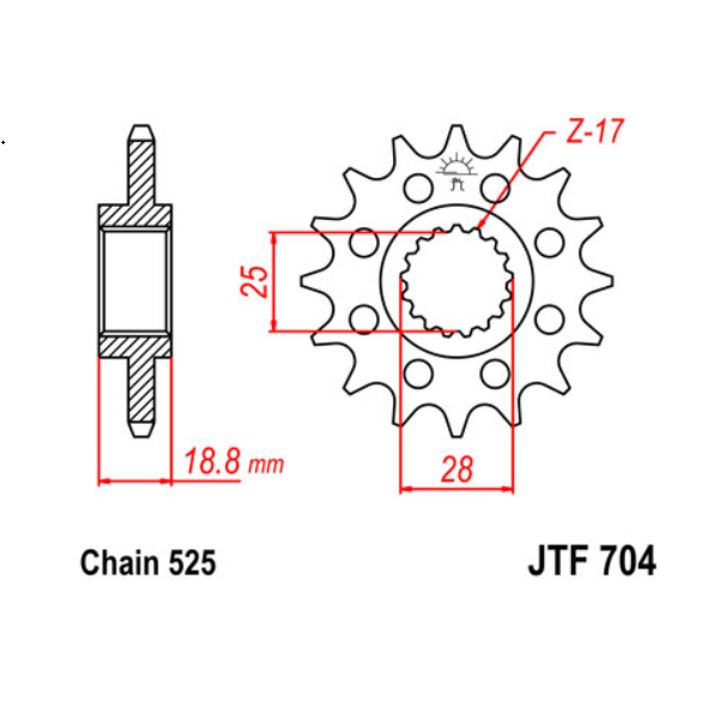 JT Sprocket Front JTF517 18T