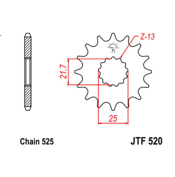 JT Sprocket Front JTF520 16T