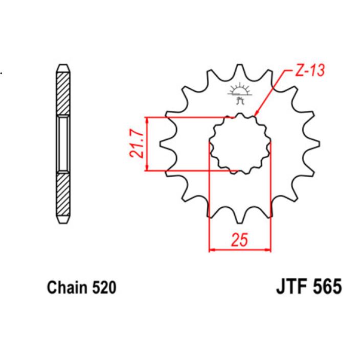 JT Sprocket Front JTF565 15T