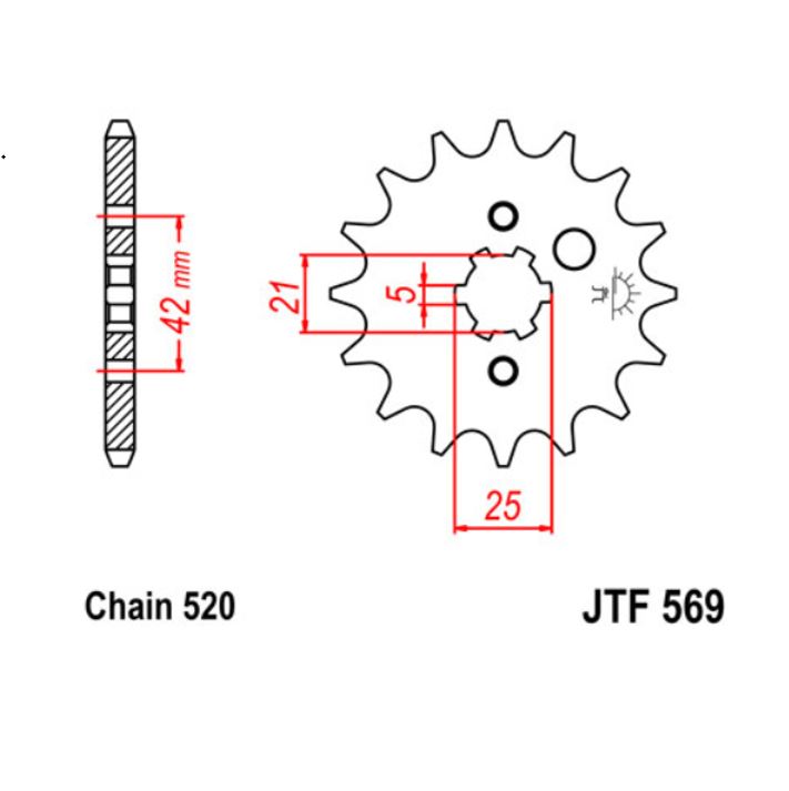 JT Sprocket Front JTF569 13T