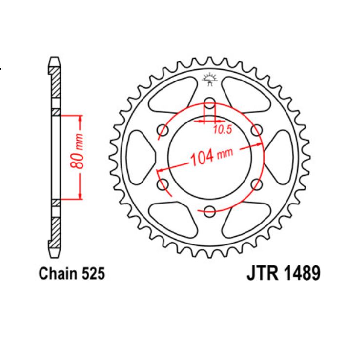 JT Sprocket Rear JTR1489 40T