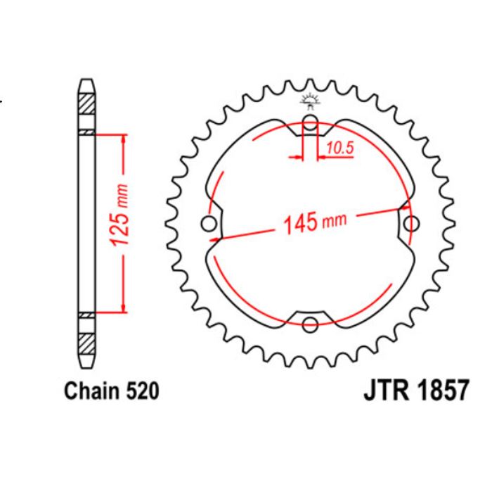 JT Sprocket Rear JTR1857 38T