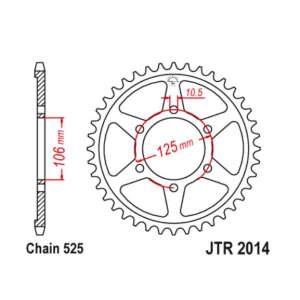 JT Sprocket Rear JTR1870 44T