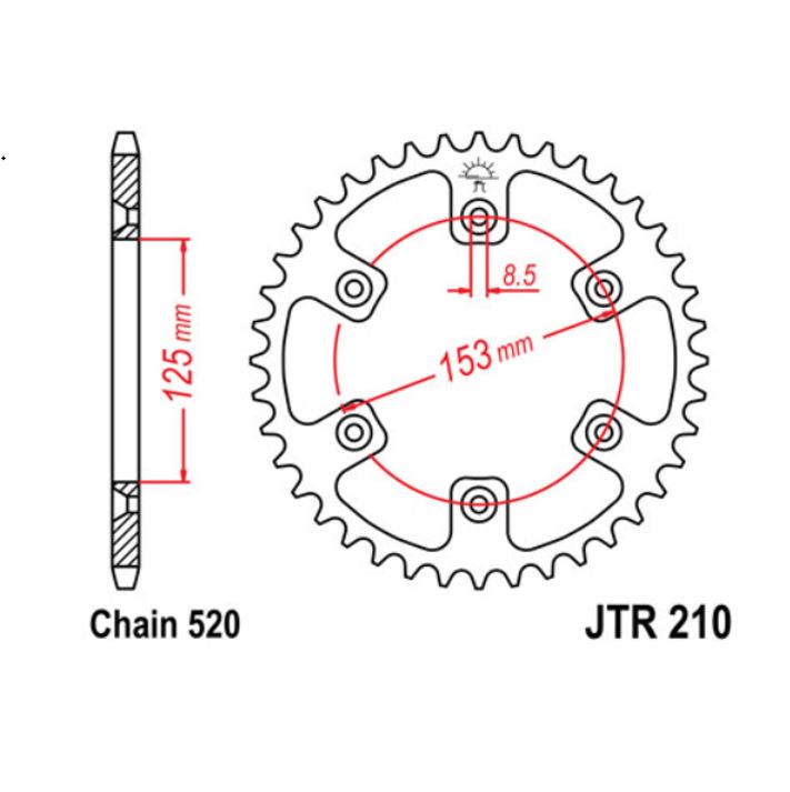 JT Sprocket Rear JTR210 48T