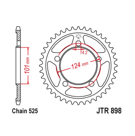 JT Sprocket Rear JTR254 37T