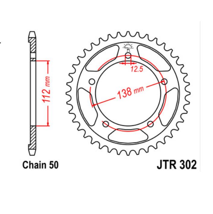 JT Sprocket Rear JTR302 41T