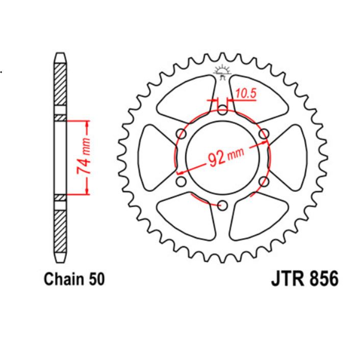 JT Sprocket Rear JTR856 44T