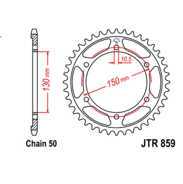 JT Sprocket Rear JTR859 47T