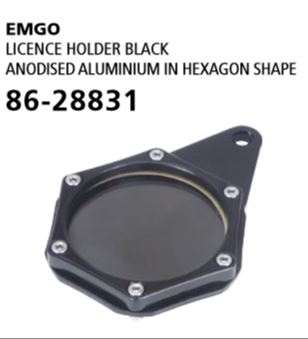 Emgo Hex Sport Licence Holder Black