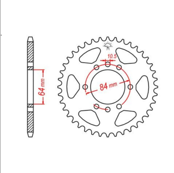 Emgo Sprocket Rear Suzuki LT160/250 42T