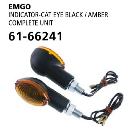 Emgo Indicator Mini Stem Cat Eye Black/Amber