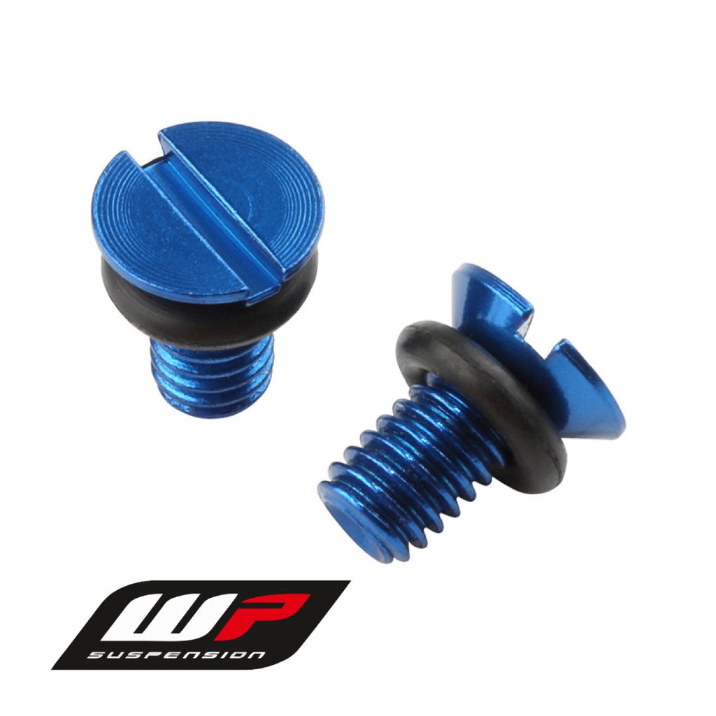 Zeta Front Fork Air Valve Cap Screw WP Husky Blue