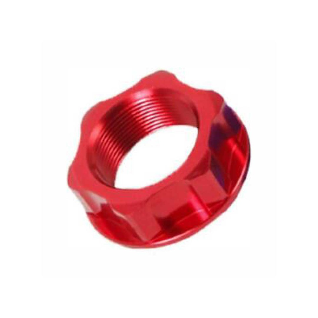 Zeta Steering Stem Nut Honda M24x30-P1.0 H12 Red