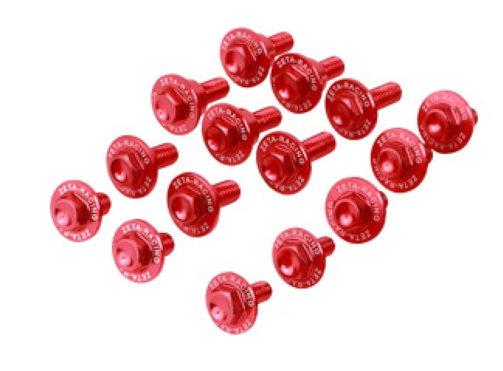 Zeta Alu Bolt Set for Plastics CRF450R '21-22 Red