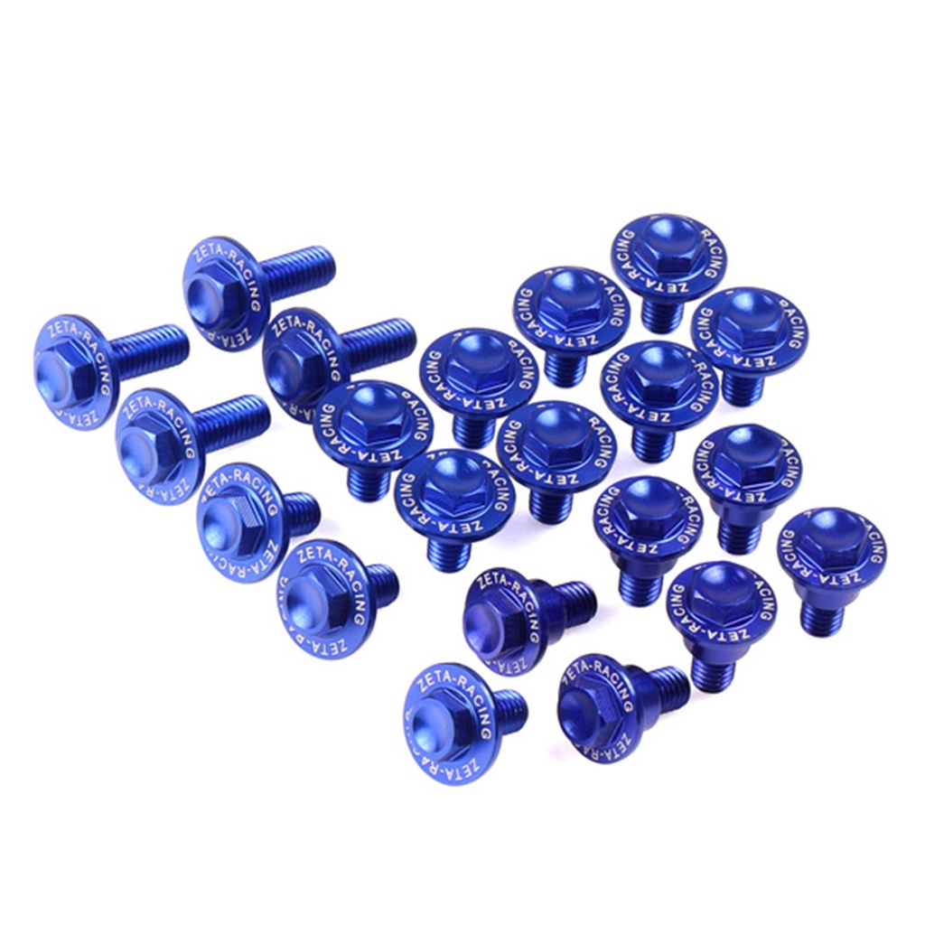 Zeta Alu Bolt Set for Plastics YZ250/450 Blue