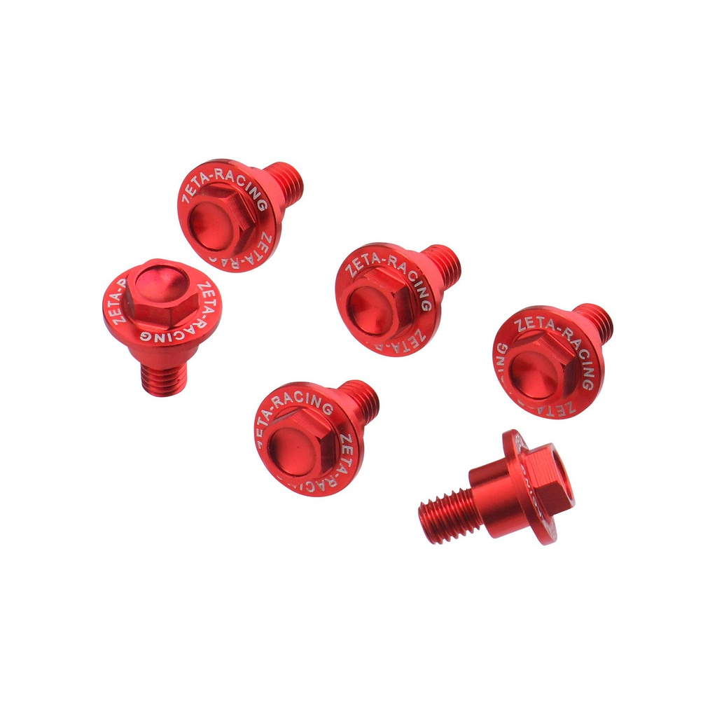 Zeta Fork Guard Bolt Set 6pc Gasgas '21-22 Red