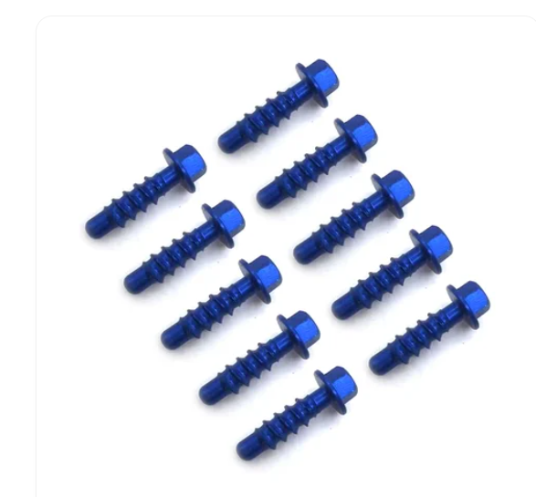 Racecraft Tapping Screws Alu Blue 10pc