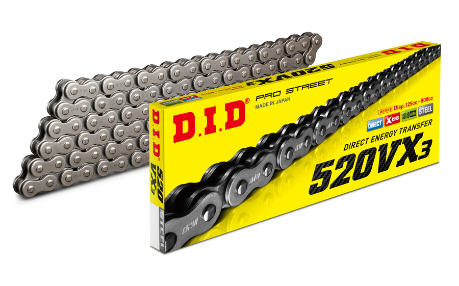 DID Chain 520 120L VX3 XRing FB Clip Steel