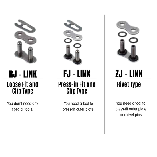 DID Chain Masterlink 520 ERT3 Std Clip Type RJ Gold