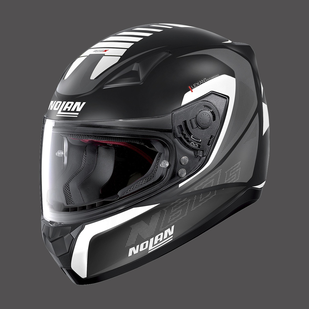 Nolan Full Face Helmet Adept 82 Flat Black/White