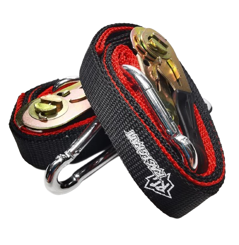 Racecraft Tie Down Set Cambuckle Ratchet Red/Black