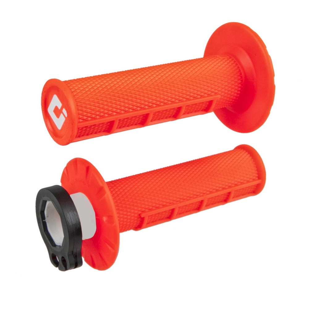 Odi Half Waffle Lock-On MX Grips Orange