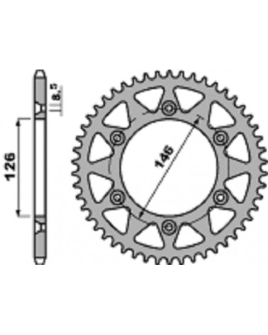 PBR 46T Rear Sprocket Black