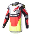 Alpinestars Fluid Agent Jersey Black/Mars Red/Yellow Fluo