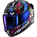 Shark Skwal i3 Full Face Helmet Hellcat KUB Black/Blue w Blue Visor