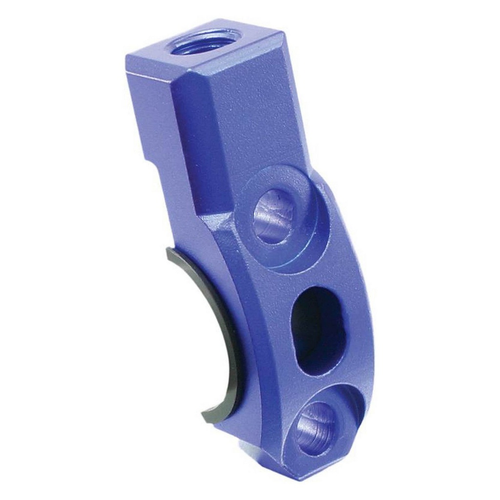 Zeta Rotating Bar Clamp w Mirror Holes 10mm Blue