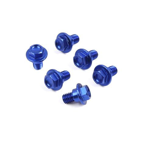 Zeta Fork Guard Bolt Set 6pc Yamaha YZ/F | Suzuki DRZ Blue