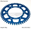 Supersprox Aluminium Rear Sprocket 50T Blue WR|YZ|F 125/250/450 '97