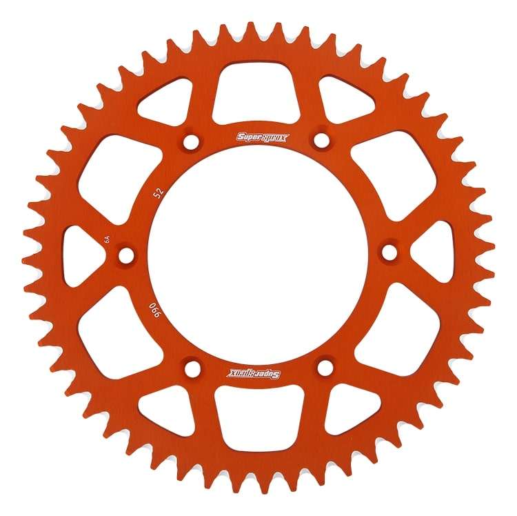 Supersprox Aluminium Rear Sprocket 52T Orange KTM|HSQ  125-701cc