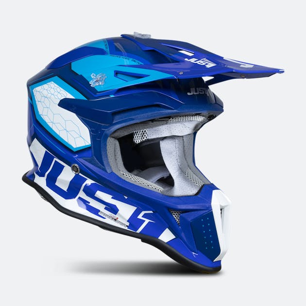 Just1 MX Helmets J18 Hexa Blue/White