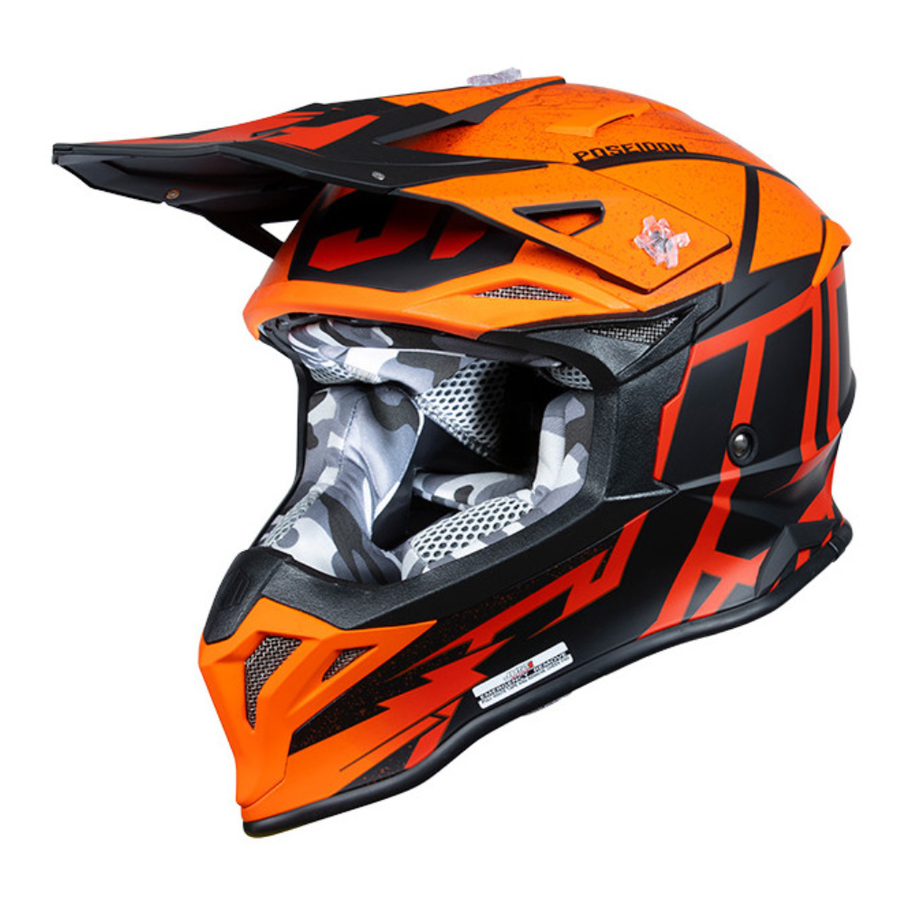 Just1 MX Helmets J39 Poseidon Orange/Red/Black