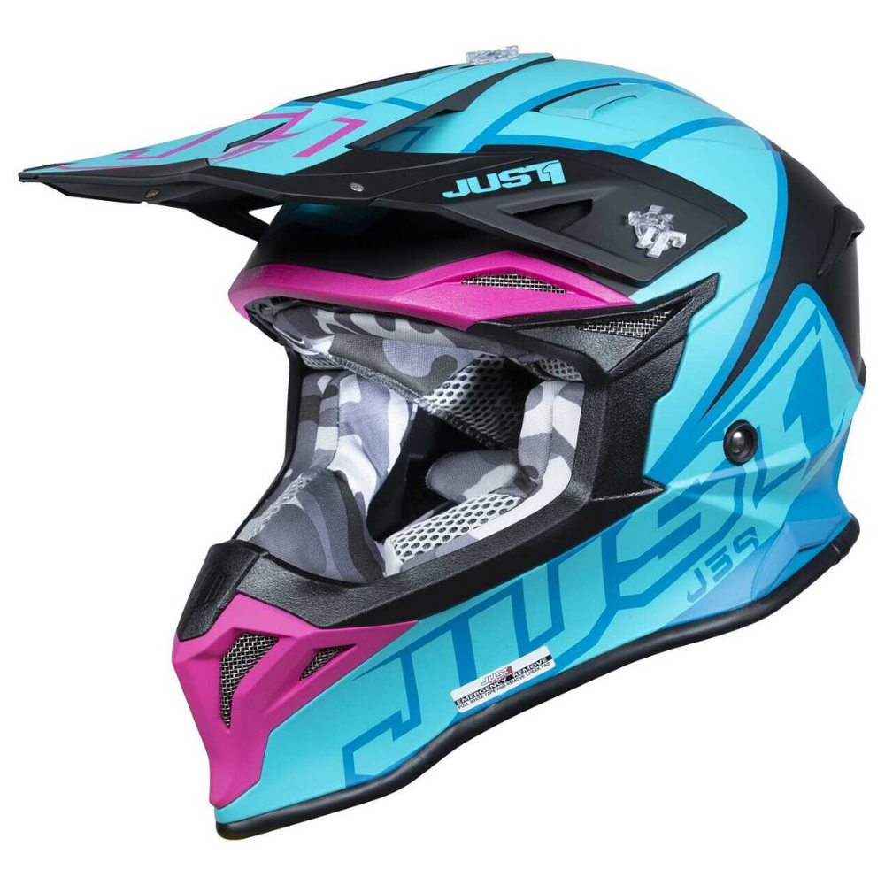 Just1 MX Helmets J39 Thruster Petrol Blue/Fluxia Black