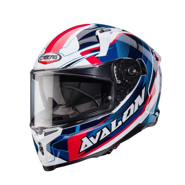 Caberg Avalon X Optic Full Face Helmet White/Blue/Red