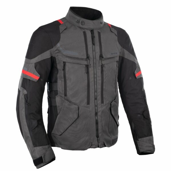 Oxford Rockland MS Jacket Charcoal/Black/Red