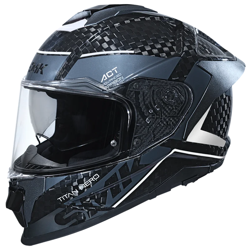 SMK Titan Full Face Carbon Helmet Nero 