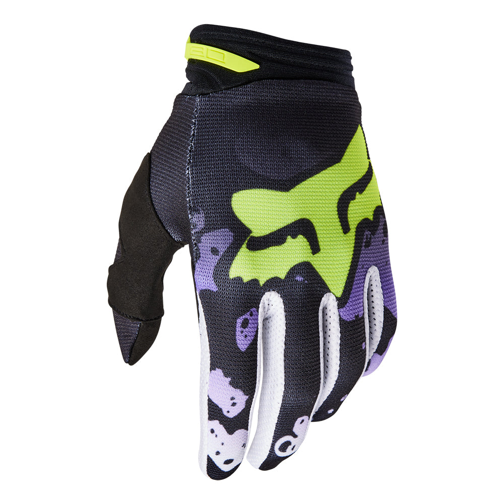 Fox 180 Morphic Youth MX Glove Black/Fluo Yellow